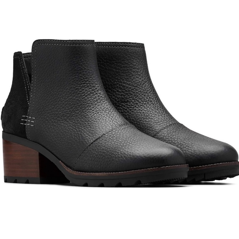 Sorel Cate Cut Out Ankle Booties 8 quarry silvery black new with tags